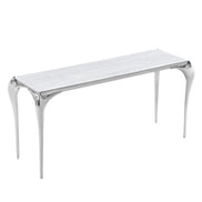 Vince - Faux Marble & Stainless Steel Console Table