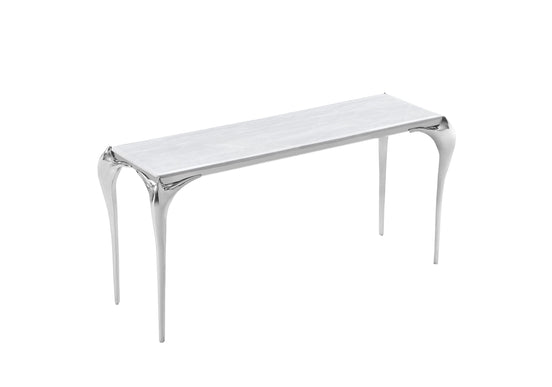 Vince - Faux Marble & Stainless Steel Console Table