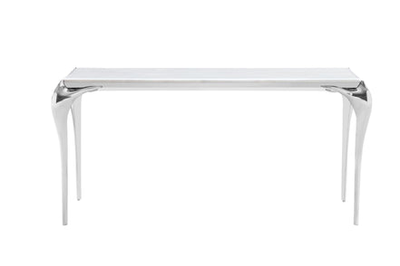 Vince - Faux Marble & Stainless Steel Console Table - image 2