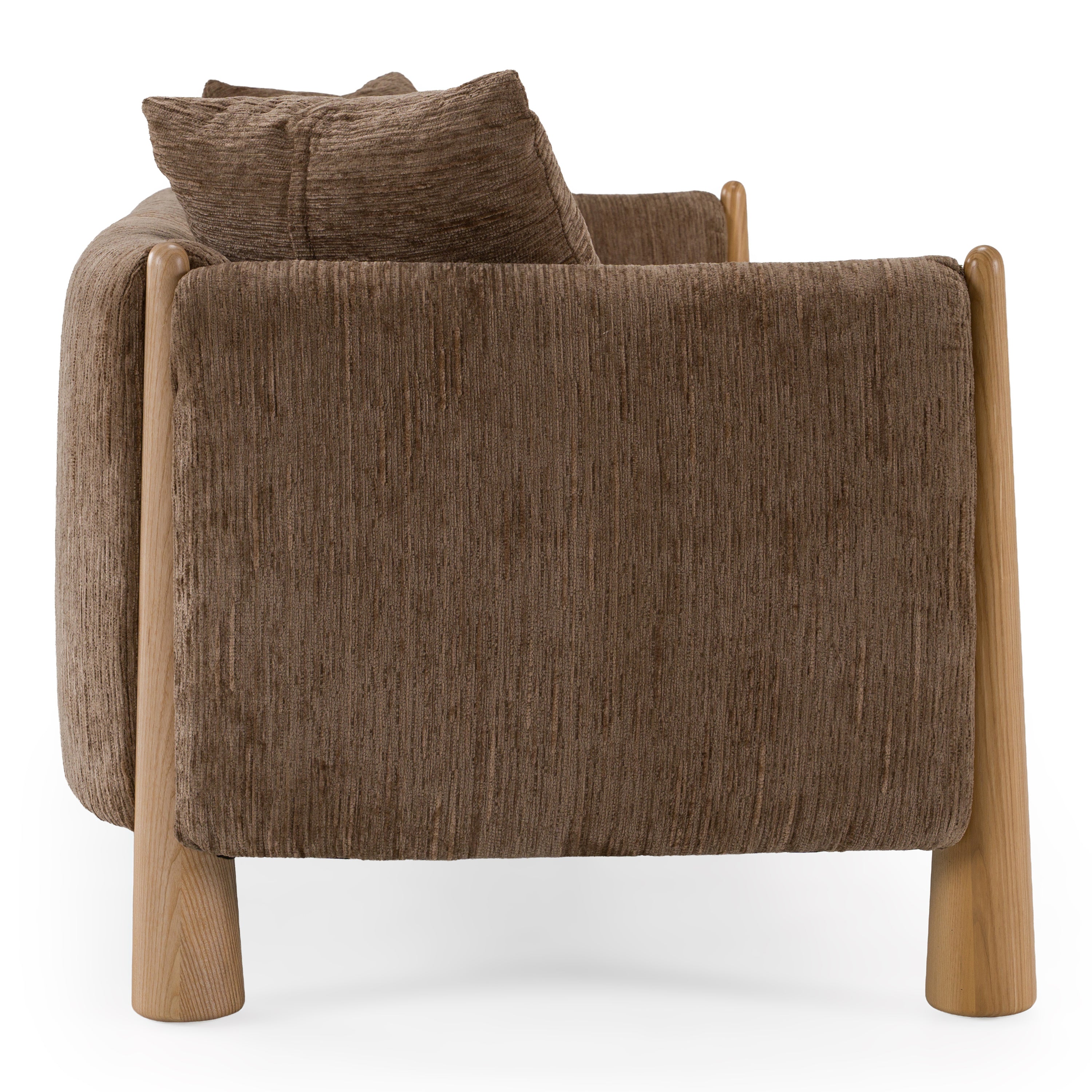 Voight - Contemporary Brown Fabric Sofa - image 2