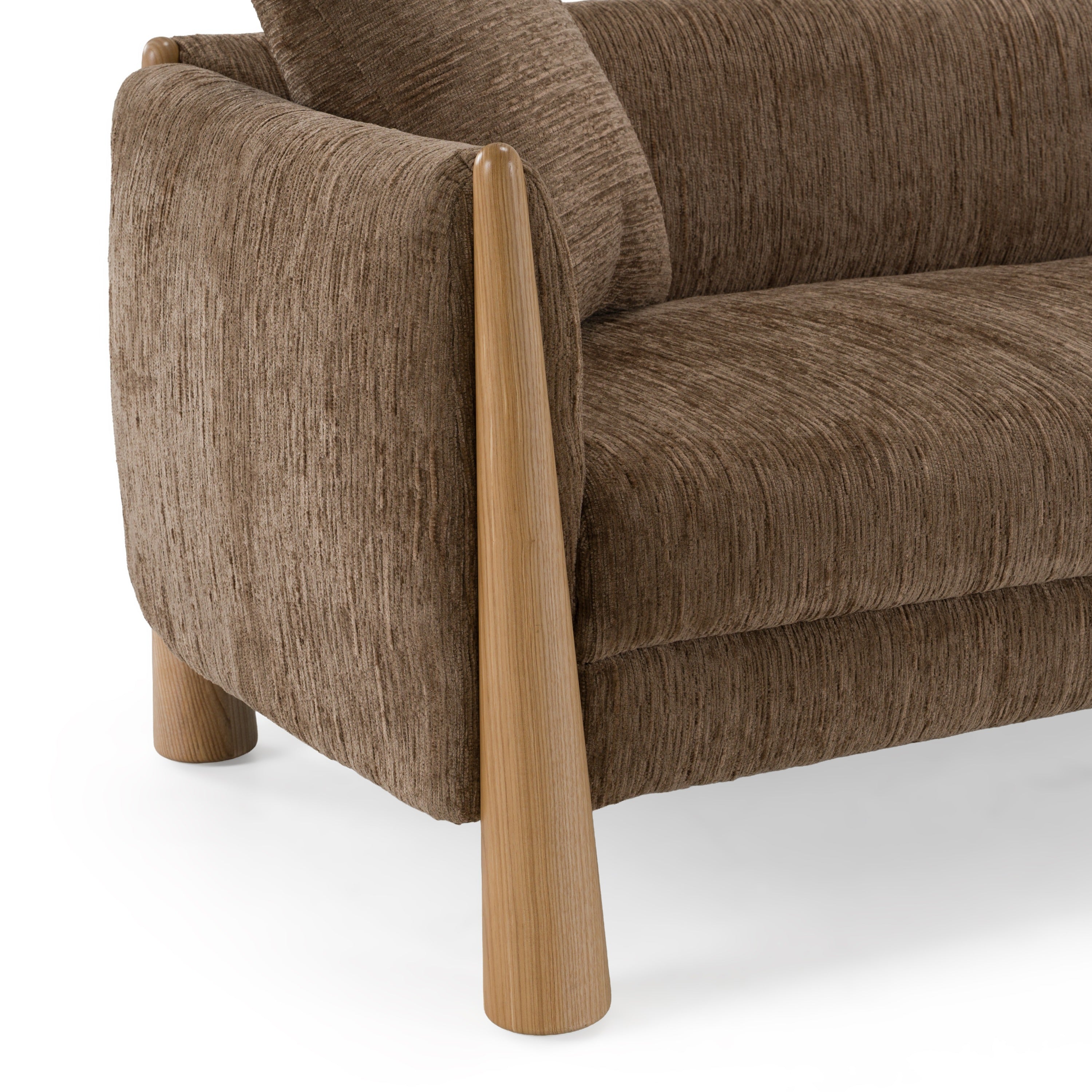 Voight - Contemporary Brown Fabric Sofa - image 5