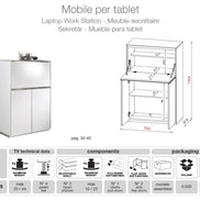 VR275 Verona White TV Entertainment System Made In Italy - image 4