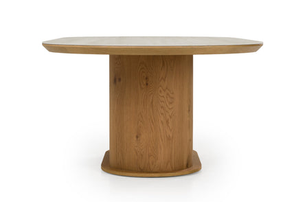 Walbrook - Modern Faux Travertine Ceramic + White Oak Oval Dining Table - image 5