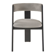 Washington - Modern Grey Fabric + Ebony Oak Dining Chair (Set of 2)