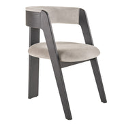 Washington - Modern Grey Fabric + Ebony Oak Dining Chair (Set of 2) - image 2