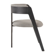 Washington - Modern Grey Fabric + Ebony Oak Dining Chair (Set of 2) - image 3