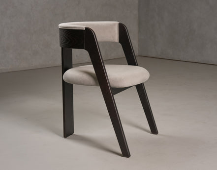 Washington - Modern Grey Fabric + Ebony Oak Dining Chair (Set of 2) - image 5
