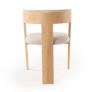 Washington - Modern Cream Velvet + Natural Oak Dining Chair (Set of 2) - image 5