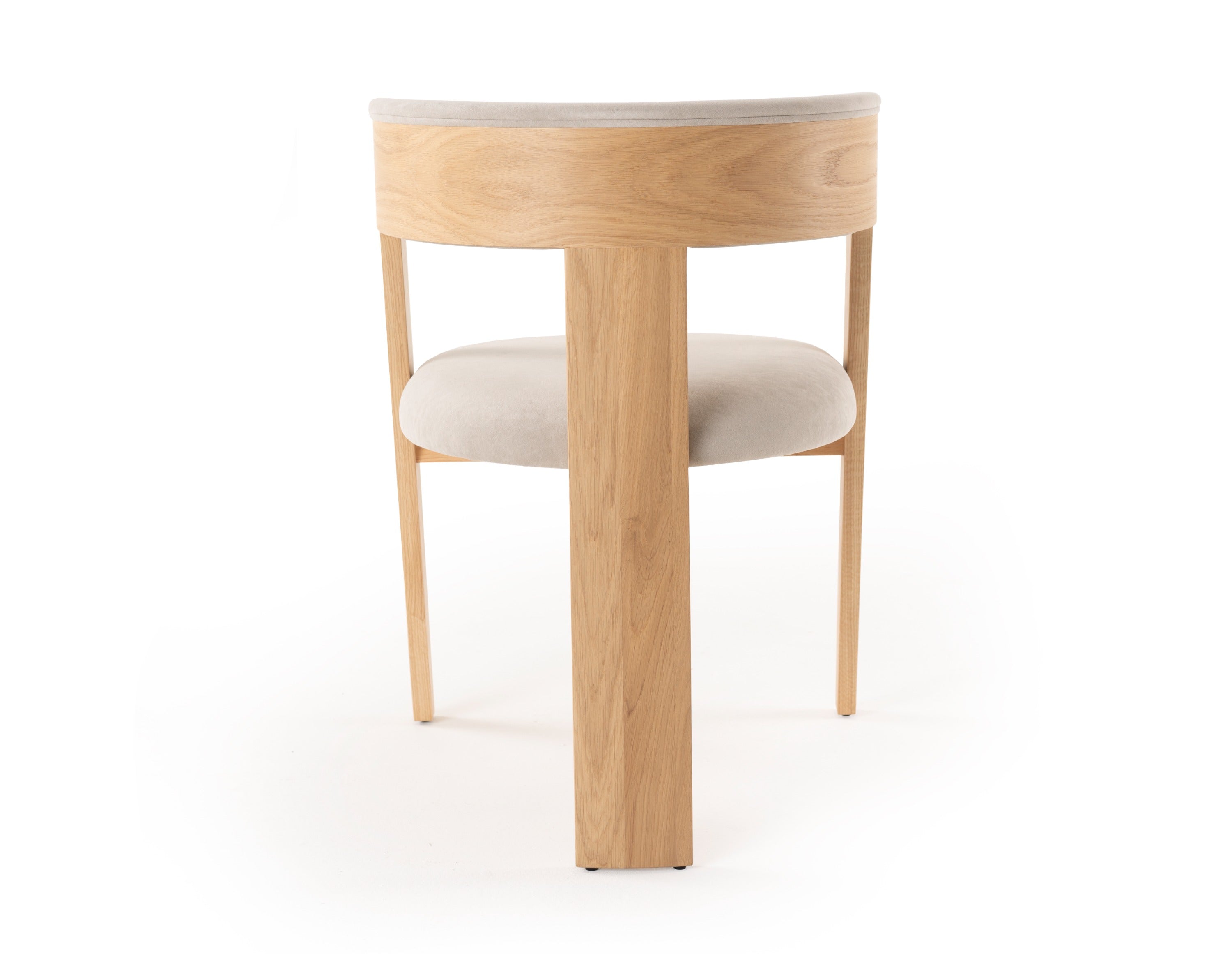 Washington - Modern Cream Velvet + Natural Oak Dining Chair (Set of 2) - image 5