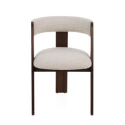 Washington - Modern Cream Fabric + Brown Oak Dining Chair (Set of 2) - image 2