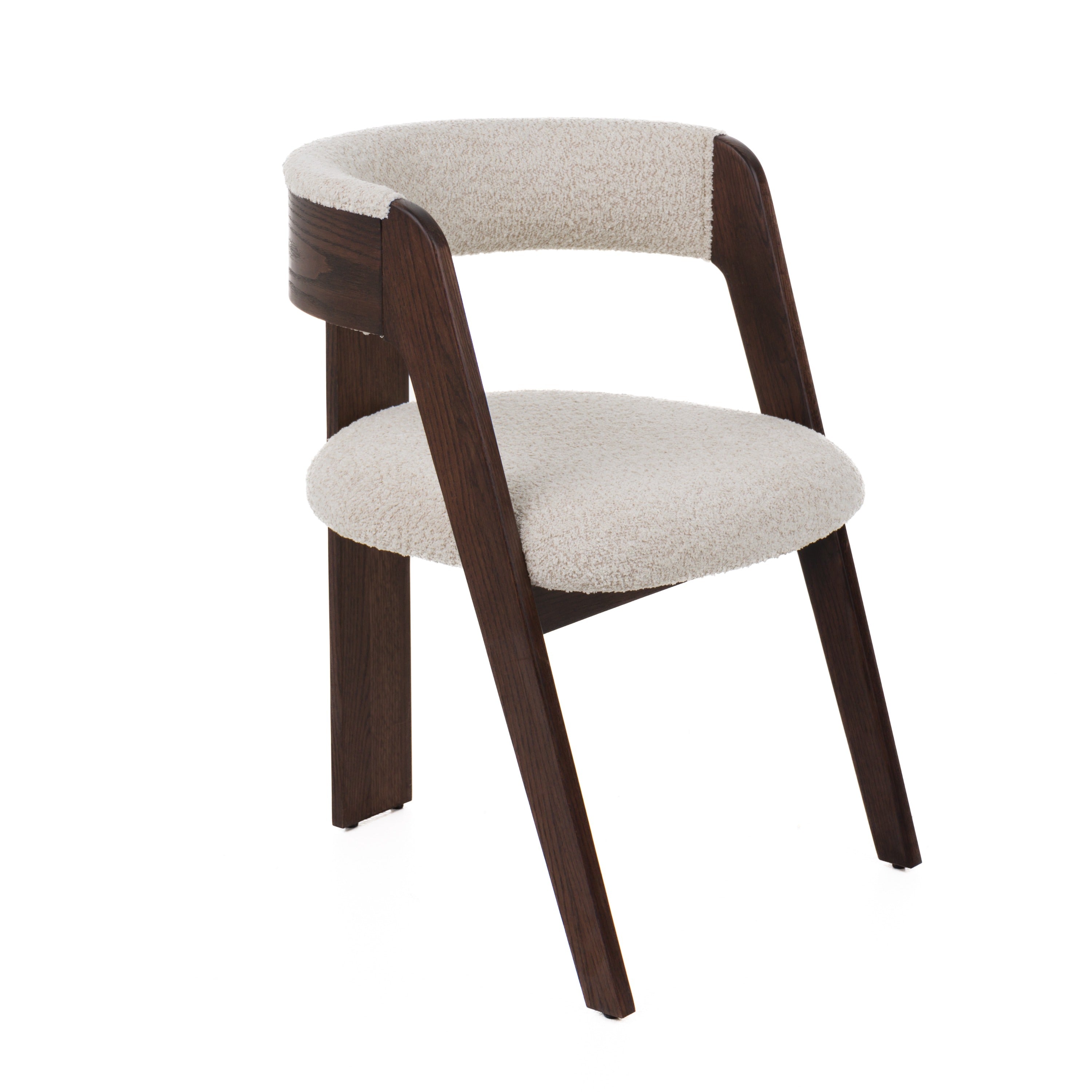 Washington - Modern Cream Fabric + Brown Oak Dining Chair (Set of 2) - image 3