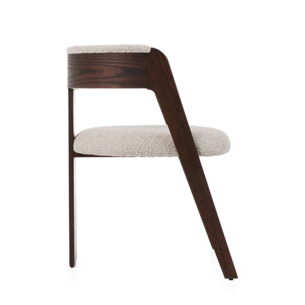 Washington - Modern Cream Fabric + Brown Oak Dining Chair (Set of 2) - image 4
