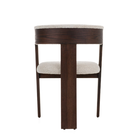 Washington - Modern Cream Fabric + Brown Oak Dining Chair (Set of 2) - image 5