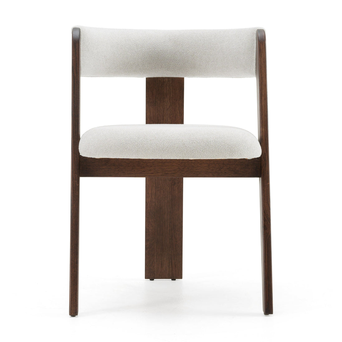 Washington - Modern Off-White Fabric + Brown Oak Dining Chair (Set of 2)