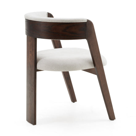 Washington - Modern Off-White Fabric + Brown Oak Dining Chair (Set of 2) - image 4