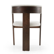 Washington - Modern Off-White Fabric + Brown Oak Dining Chair (Set of 2) - image 5