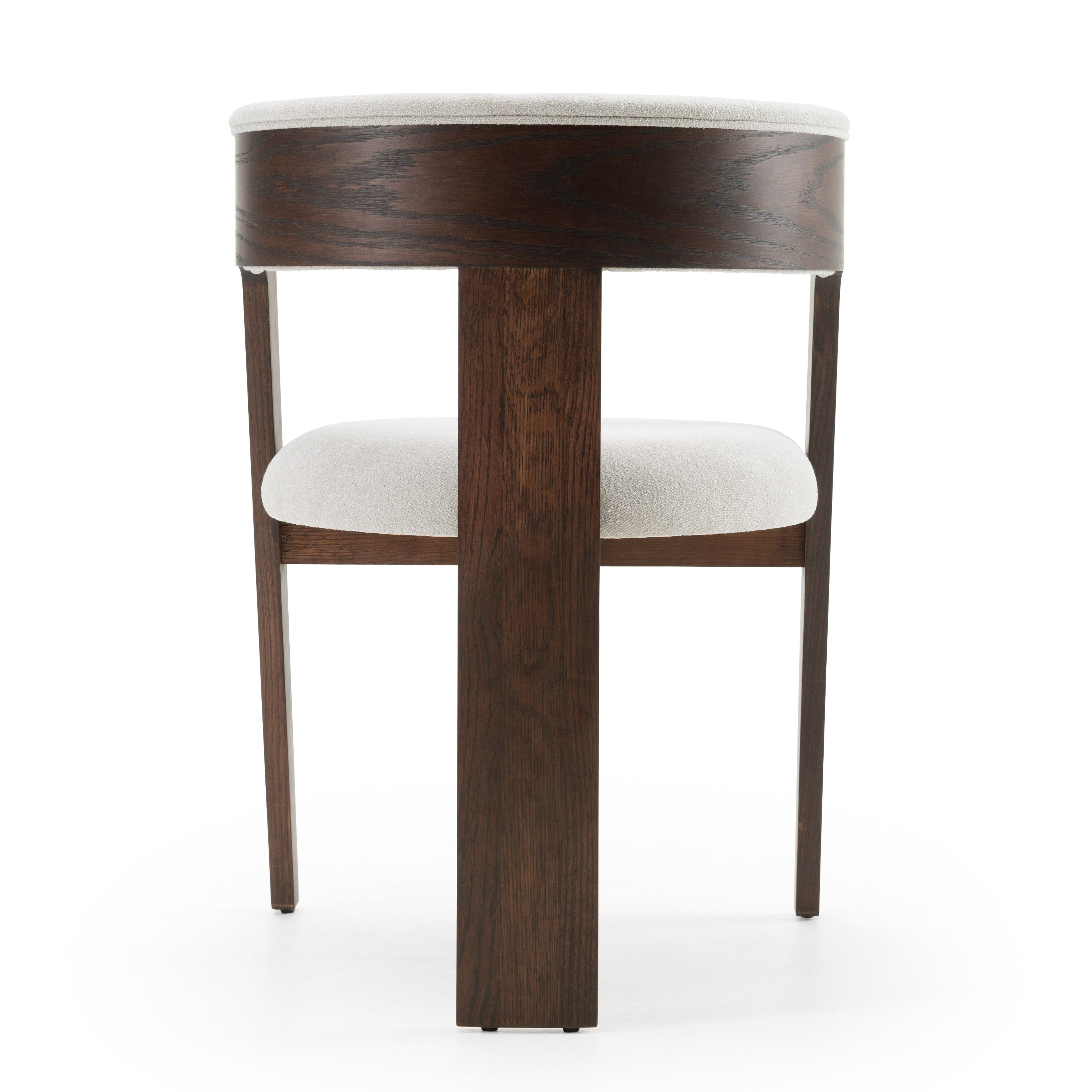 Washington - Modern Off-White Fabric + Brown Oak Dining Chair (Set of 2) - image 5