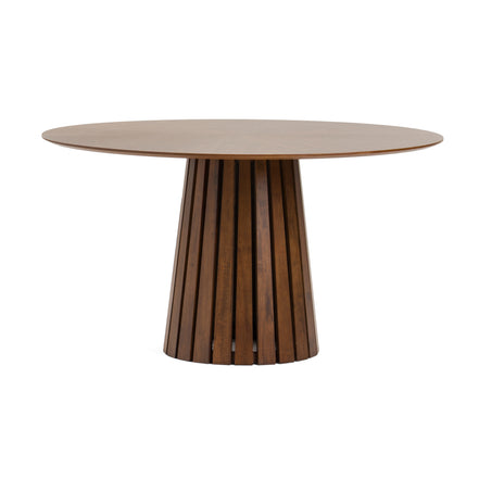 Weiss - Mid-Century Modern Walnut Round Dining Table