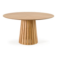 Weiss - Mid-Century Modern Natural Oak Round Dining Table - image 2