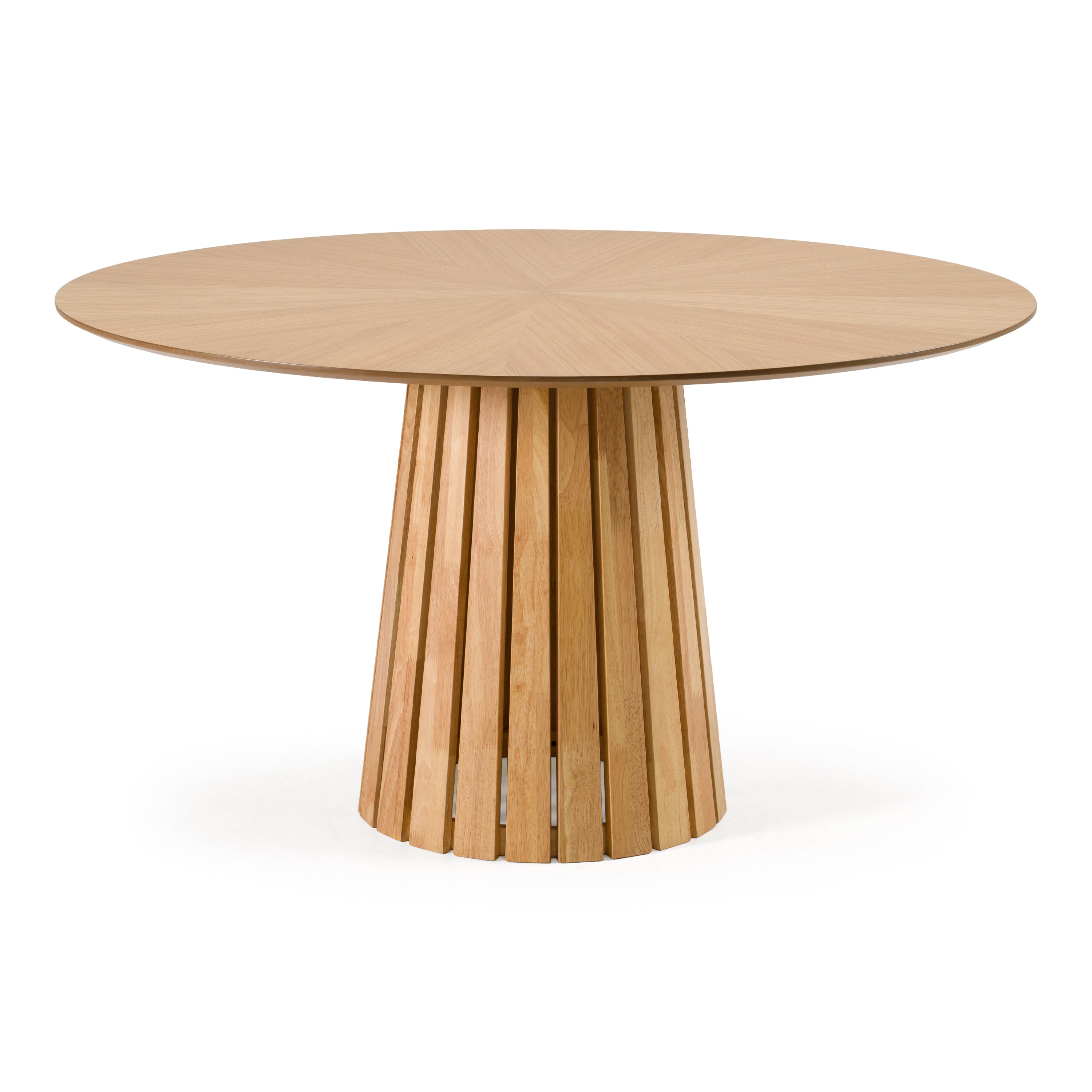 Weiss - Mid-Century Modern Natural Oak Round Dining Table - image 2