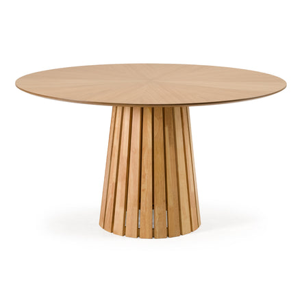 Weiss - Mid-Century Modern Natural Oak Round Dining Table - image 2