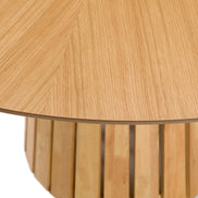Weiss - Mid-Century Modern Natural Oak Round Dining Table - image 3