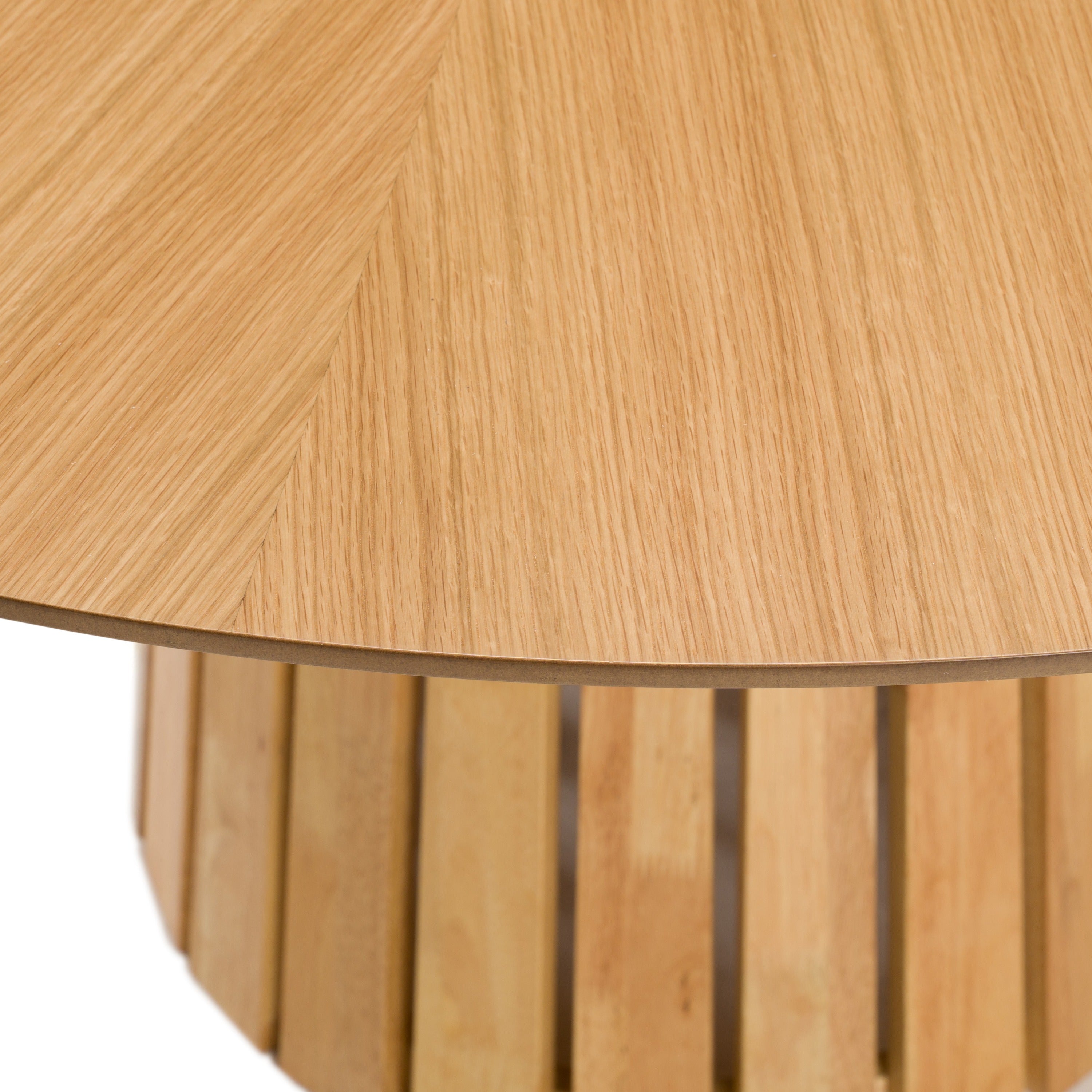 Weiss - Mid-Century Modern Natural Oak Round Dining Table - image 3