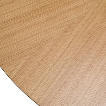 Weiss - Mid-Century Modern Natural Oak Round Dining Table - image 4