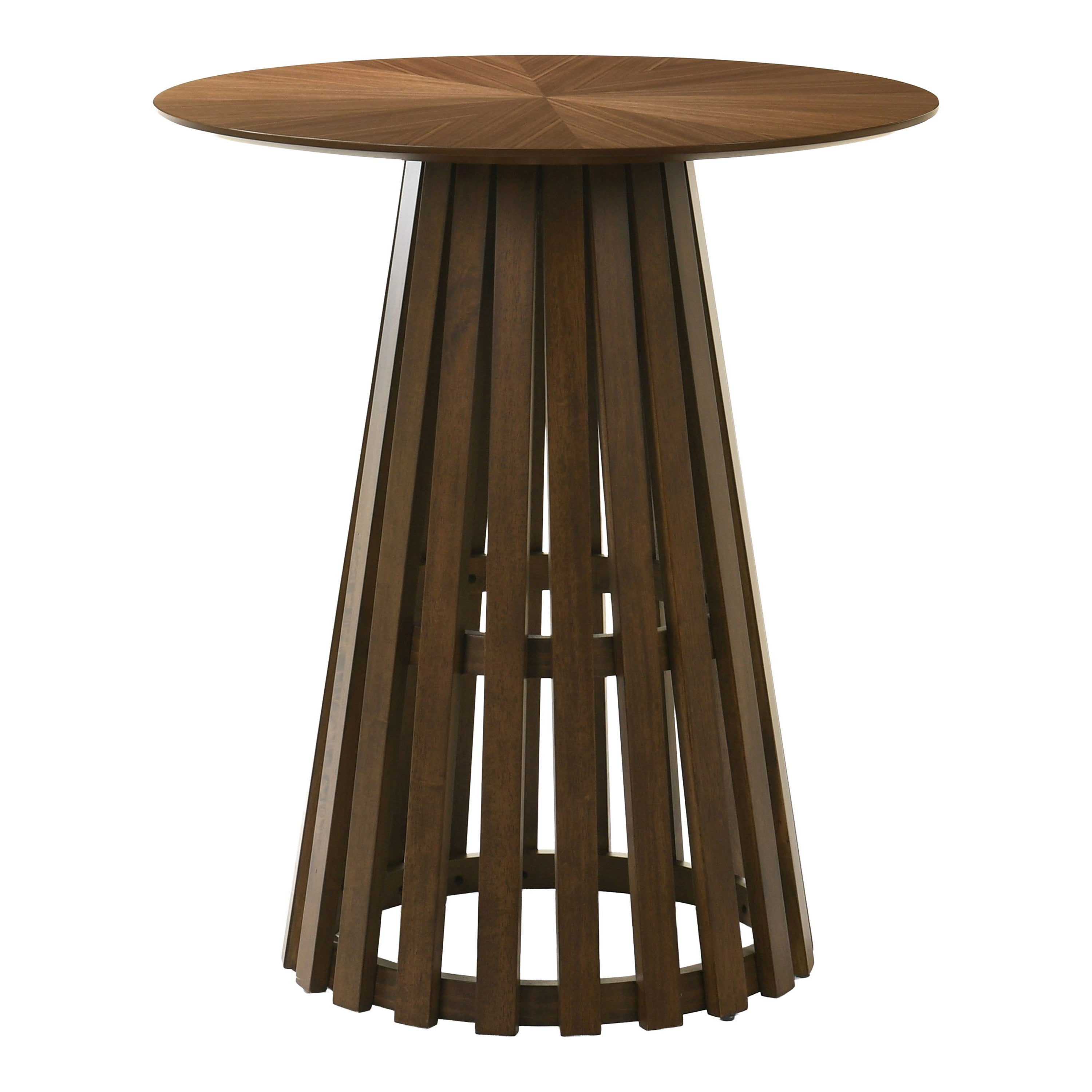 Weiss - Mid-Century Modern Walnut Round Bar Table - image 2