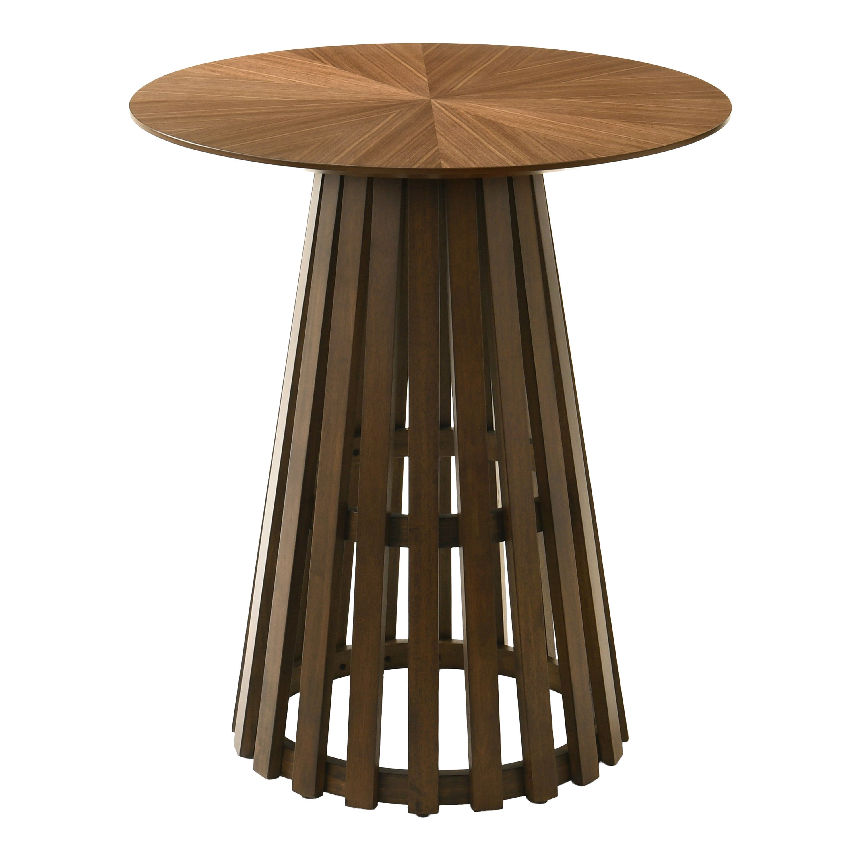 Weiss - Mid-Century Modern Walnut Round Bar Table - image 3