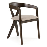 Weiss - Mid-Century Modern Light Grey Fabric + Wenge Dining Chair - image 5
