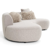 Weldon - Modern Grey Fabric Curved Sectional Sofa - image 3