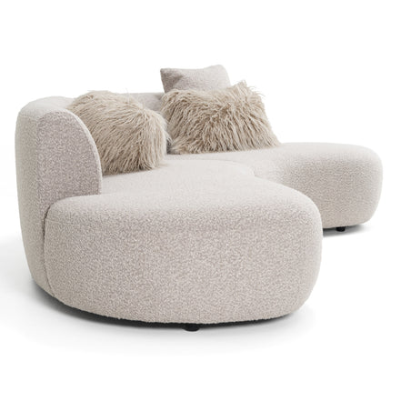 Weldon - Modern Grey Fabric Curved Sectional Sofa - image 3