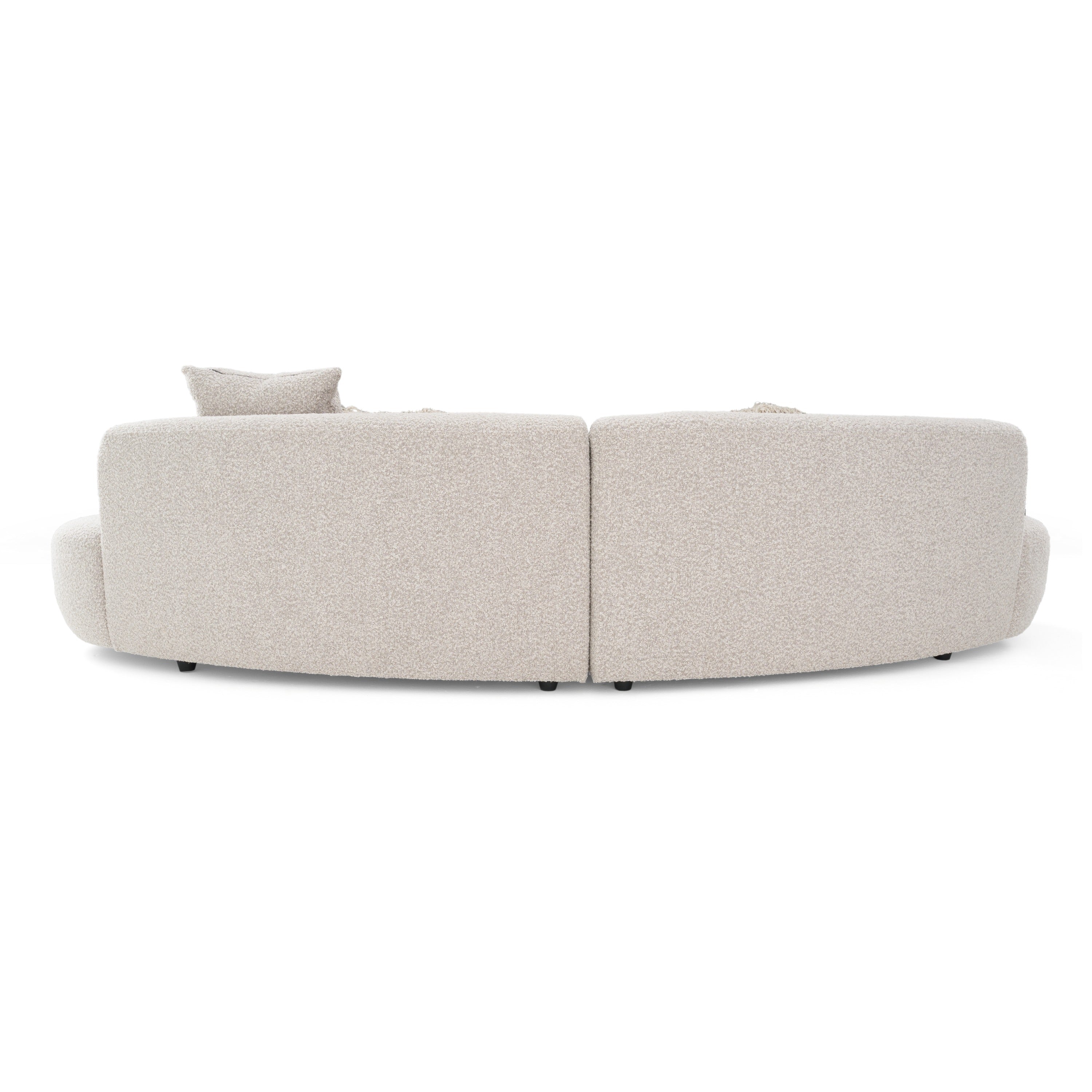 Weldon - Modern Grey Fabric Curved Sectional Sofa - image 4