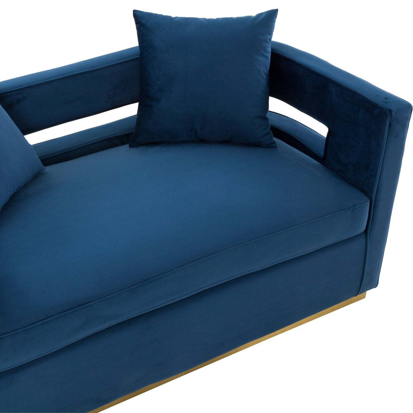 Wells - Modern Blue Velvet Loveseat - image 4