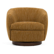 Wendt - Modern Mustard Fabric Swivel Accent Chair