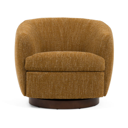 Wendt - Modern Mustard Fabric Swivel Accent Chair