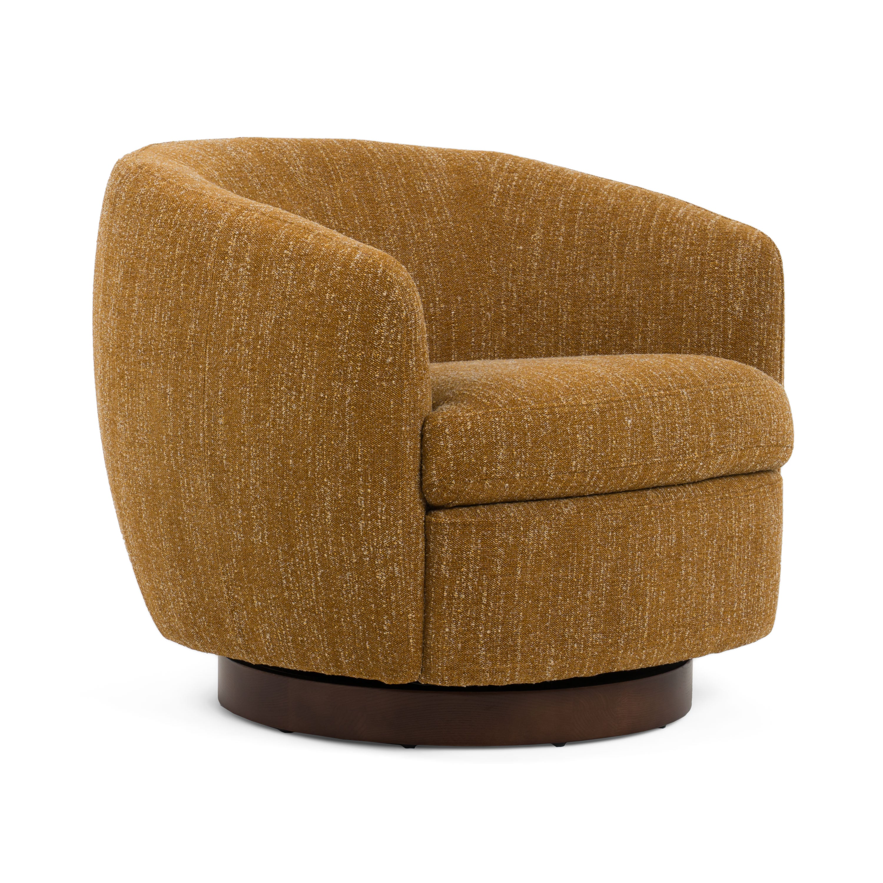 Wendt - Modern Mustard Fabric Swivel Accent Chair - image 2