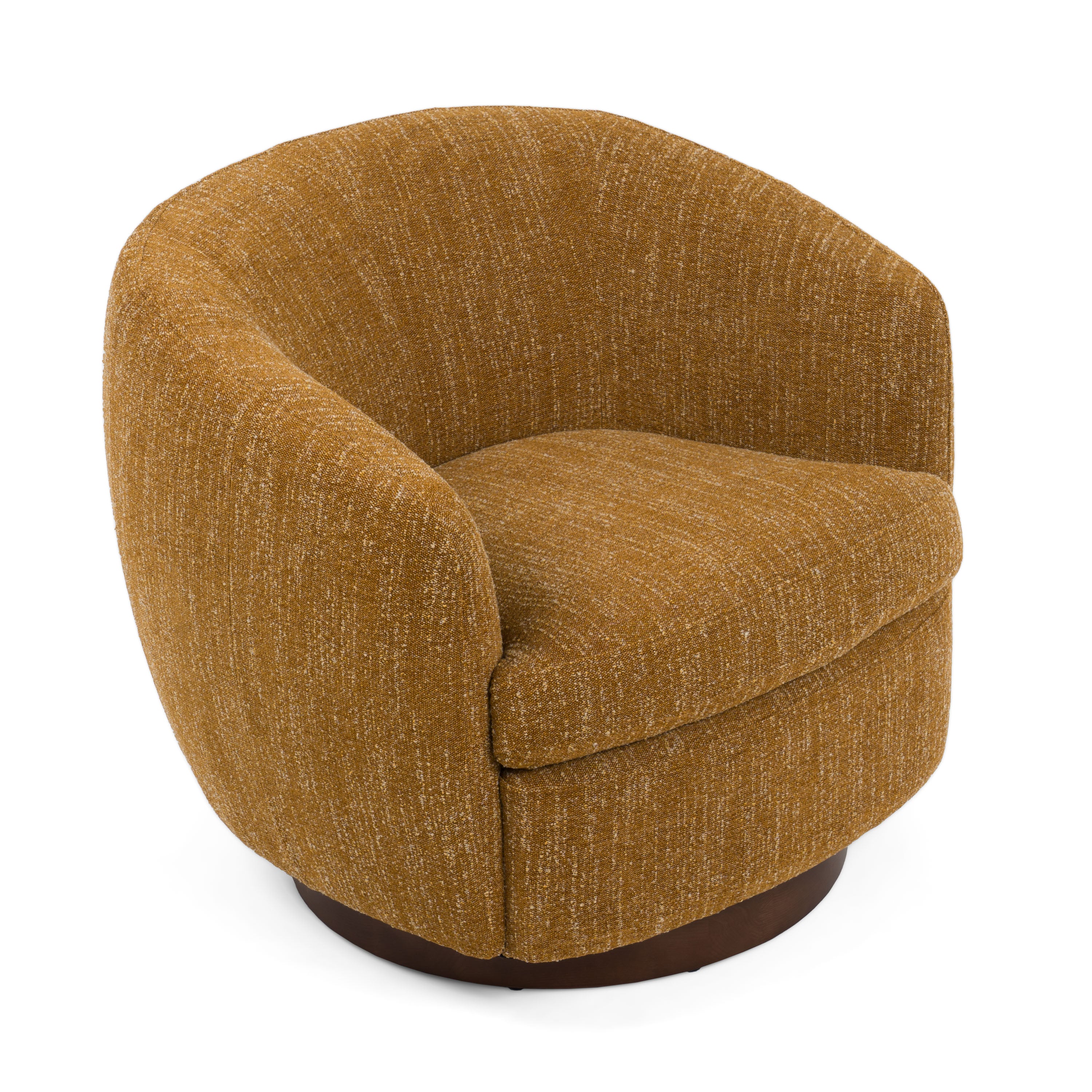 Wendt - Modern Mustard Fabric Swivel Accent Chair - image 3