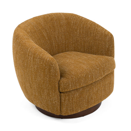 Wendt - Modern Mustard Fabric Swivel Accent Chair - image 3