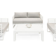 Wharf - Outdoor Light Grey and White Sofa Set - image 4