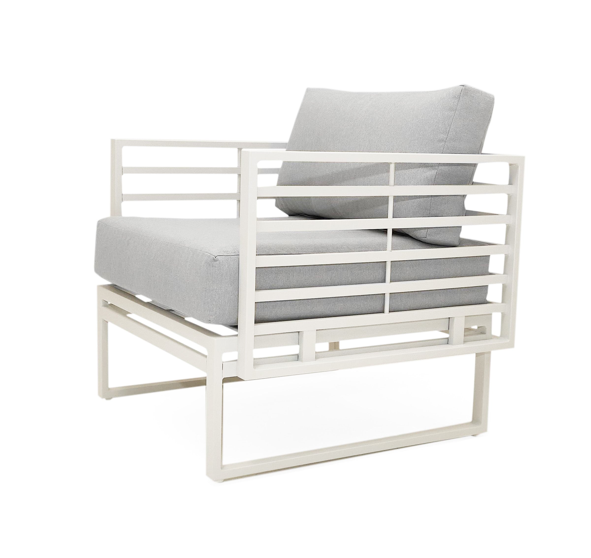 Wharf - Outdoor Light Grey and White Sofa Set - image 5