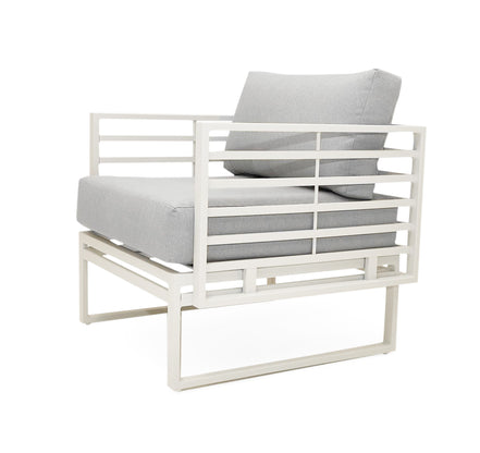 Wharf - Outdoor Light Grey and White Sofa Set - image 5