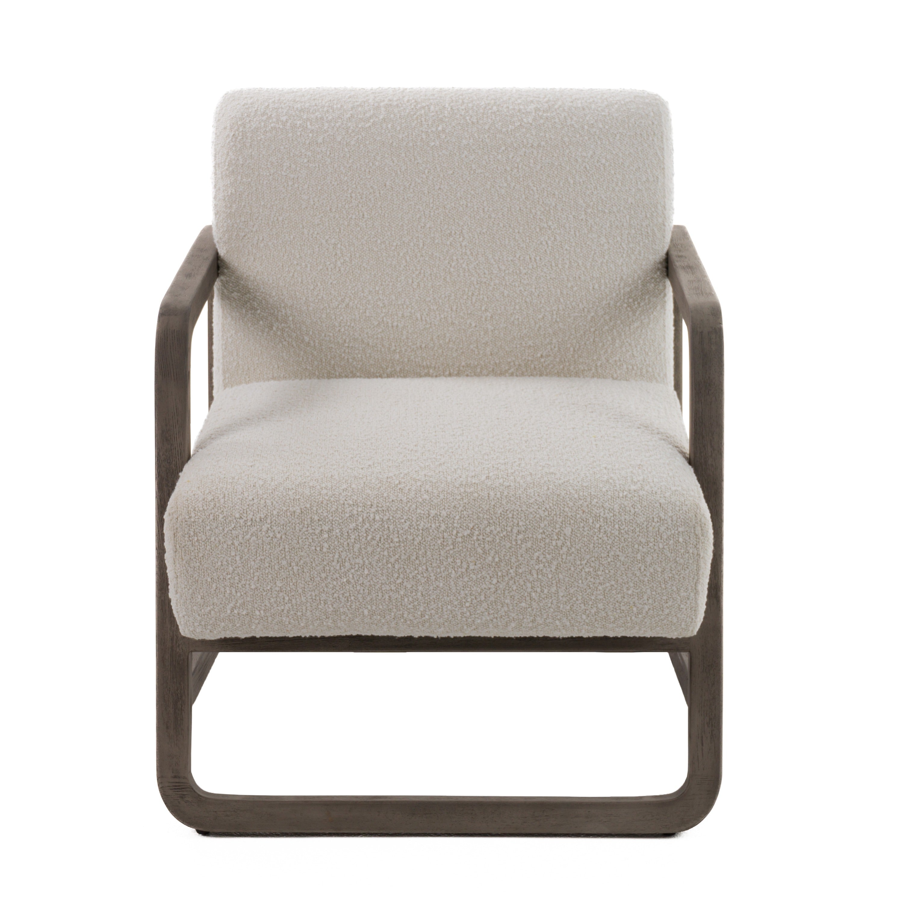 Wilber - Modern Off-White Fabric + Grey Wood Accent Chair - image 3