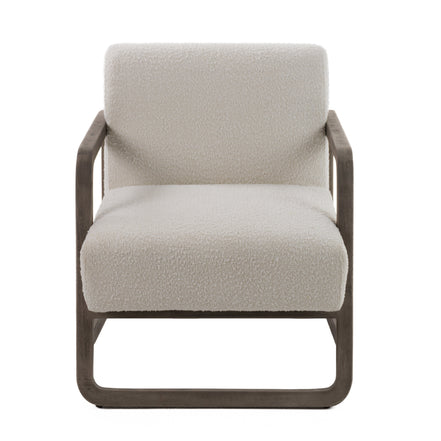 Wilber - Modern Off-White Fabric + Grey Wood Accent Chair - image 3