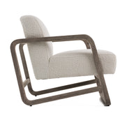Wilber - Modern Off-White Fabric + Grey Wood Accent Chair - image 4