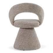 Wiles - Modern Grey Fabric Swivel Dining Chair - image 3