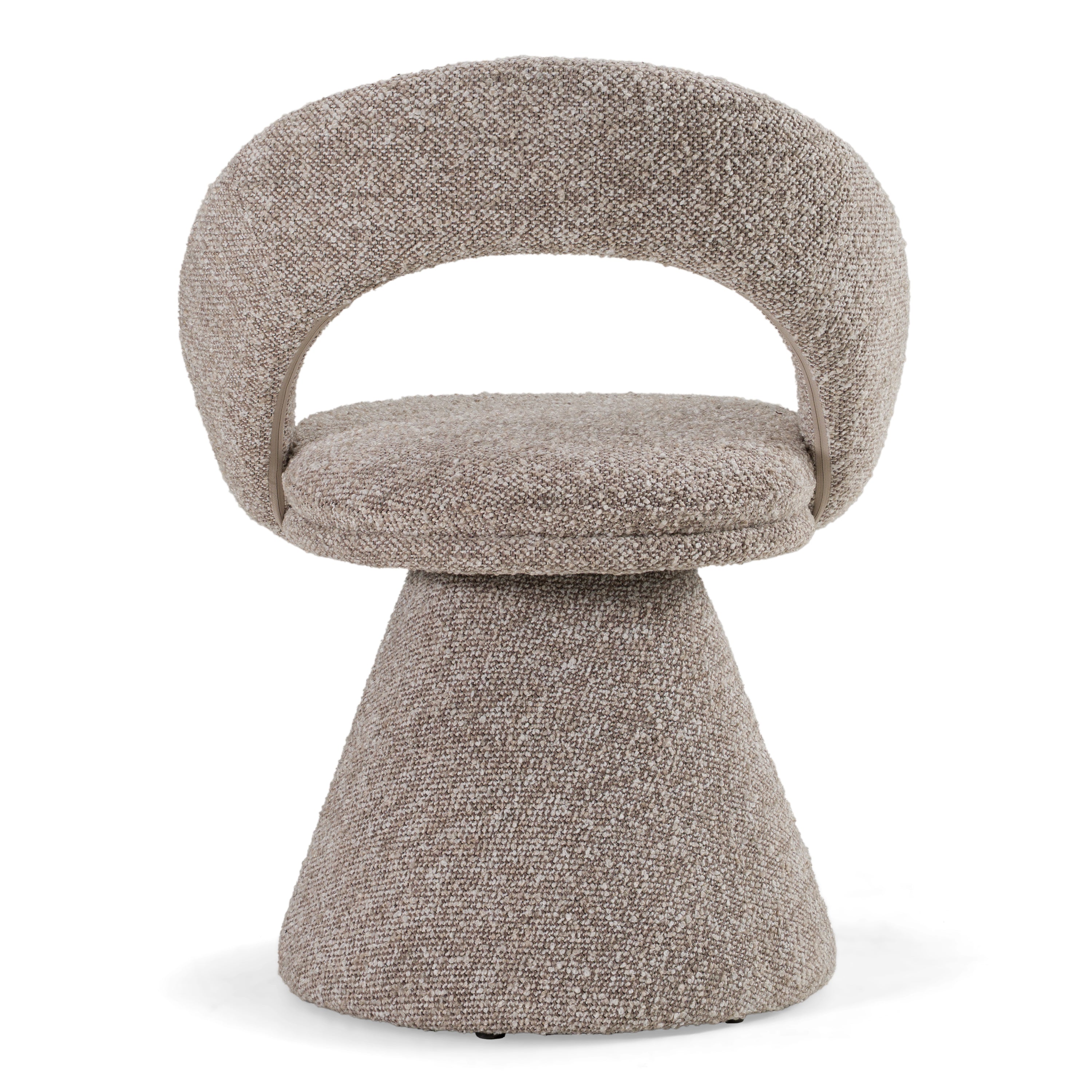 Wiles - Modern Grey Fabric Swivel Dining Chair - image 3