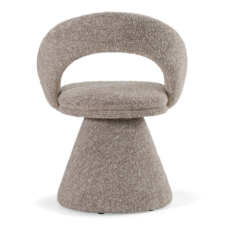 Wiles - Modern Grey Fabric Swivel Dining Chair - image 3