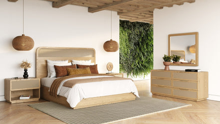 Gavin - Modern Natural Ash + Rattan Nightstand - image 3